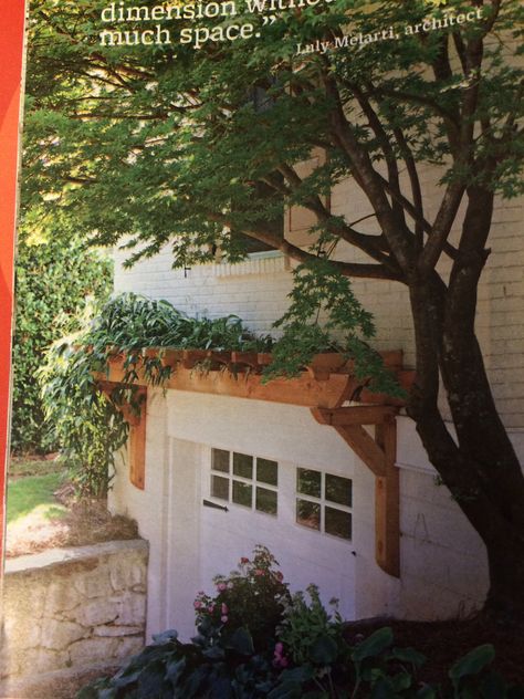 Vines Over Garage Door, Behind Garage Landscaping, Eyebrow Pergola, Desert Cabin, Cedar Plant, Garage Pergola, Entry Ways, Edible Landscaping, In Aesthetic