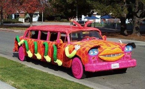 Hire .a clown for your next party! Prom Car, Crazy Cars, Strange Cars, Weird Cars, Unique Cars, Car Humor, Cute Cars, Car Photos, Car Art