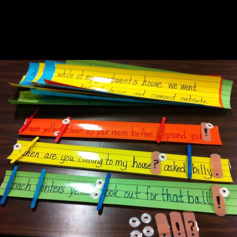 Love this idea! Sentence Surgery...laminated unedited sentence strips, bandaid strips for ending punctuation, small round bandages for commas and quotations, tongue depressors to mark capitalization, and 'Emergency Kit' paper bags w/ red cross on them (to keep surgery supplies). Can  adjusted to use K-6...the kids loved it! Sentence Surgery, Tongue Depressors, Atticus Finch, First Grade Writing, Reading Street, Teaching Language Arts, Teaching Ela, Classroom Language, Kindergarten Writing