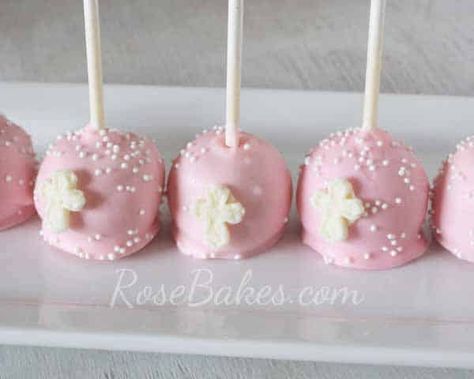 Baby Girl Baptism Cake, Cookies and Cake Pops | Rose Bakes Baby Girl Baptism Cake, Cake Pops Baby Shower Girl, Girl Baptism Cake, Baptism Cake Pops, Baby Dedication Cake, Baptism Desserts, Boy Communion Cake, Baptism Cake Girl, Dedication Cake