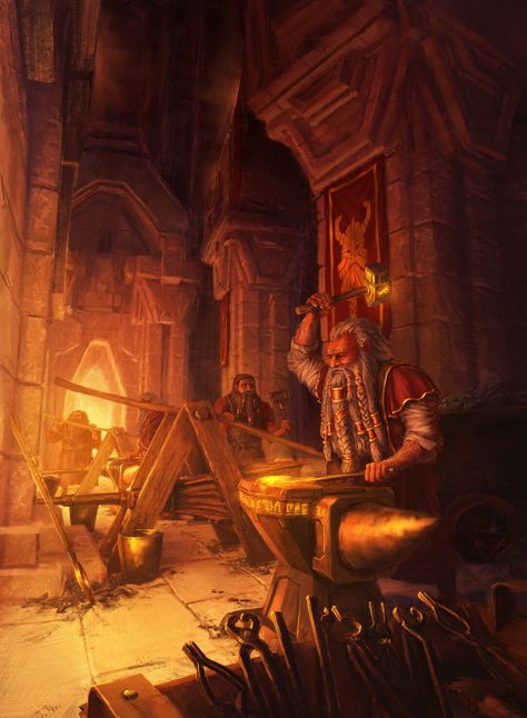 Dwarven City, Fantasy Races, Fantasy Images, Fantasy Setting, Jrr Tolkien, Fantasy Adventure, Wow Art, Fantasy Concept Art, Warhammer Fantasy