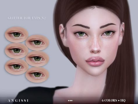 The Sims Resource - GLITTER FOR EYES N2 Undereye Glitter, Sims Cc Skin, Glitter For Eyes, March Makeup, Sims 4 Free Cc, Sims Skins, Mod Makeup, Eyelash Eyeliner, Cc Finds Sims 4