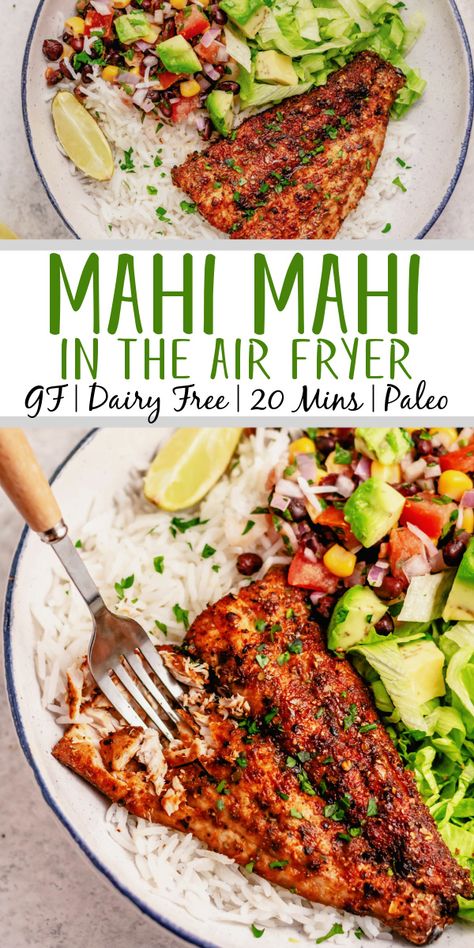 Air Fryer Mahi Mahi, Mahi Recipes, Mahi Mahi Recipe, Mahi Mahi Recipes, Air Fryer Fish Recipes, Hearty Recipes, Homemade Seasoning, Fish Dinner Recipes, Lean And Green Meals