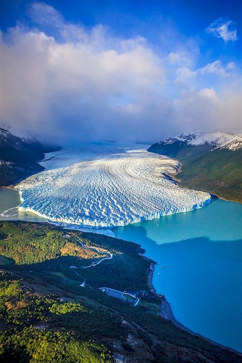 Perito Moreno Glacier, Santa Cruz, Argentina Patagonia Argentina, Rural Landscape, In The Mountains, Places Around The World, Aerial View, Blue Water, Amazing Nature, Wonderful Places, Travel Around The World