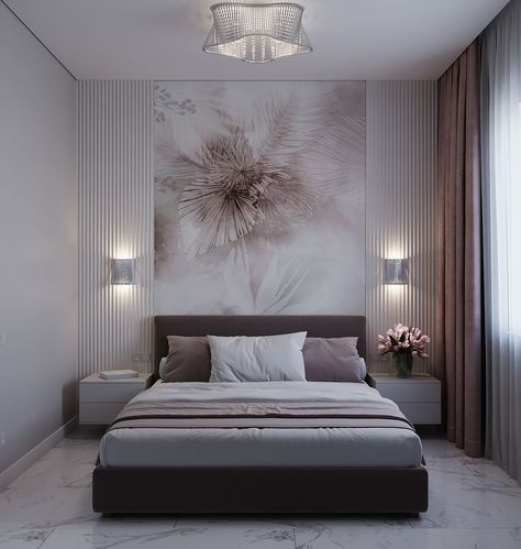 Simple Bedroom Ideas For Women, Feature Bedroom Wall Ideas, Bedroom Design Styles, Simple Bedroom Decor, Stylish Bedroom Design, Bedroom Interior Design Luxury, Classy Bedroom, Small Bedroom Decor, Woman Bedroom