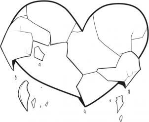 How to Draw Broken Hearts, Step by Step, Symbols, Pop Culture, FREE Online Drawing Tutorial, Added by Dawn, February 3, 2011, 6:54:44 pm Hearts Coloring Pages, Food Drawing Easy, Very Easy Drawing, Cool Easy Drawings, Drawing Videos For Kids, Easy Flower Drawings, Shark Drawing, Easy Drawing Steps, Easy Drawings For Beginners