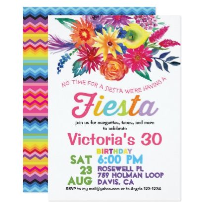 Fiesta Birthday Party Invitation. Mexican party Card - birthday gifts party celebration custom gift ideas diy Holiday Party Bar, Fiesta Birthday Invitations, Baby Shower Party Invitations, Mexican Fiesta Party, Fiesta Birthday Party, Birthday Invitations Diy, Boda Mexicana, Fiesta Birthday, Fiesta Baby Shower