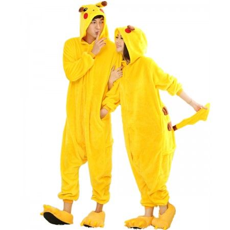 Pikachu Kigurumi Onesie Pajamas Animal Costumes For Women & Men Couples Onesies, Pikachu Pajamas, Pokemon Pajamas, Pikachu Costume, Pajama Costume, Onesie Costumes, Animal Onesie, Couple Pajamas, Unisex Onesies