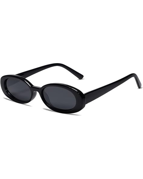 VANLINKER Polarized Retro Oval Sunglasses for Women and Men Small 90s Style VL9580, C1 Black Frame/Grey Lens, Small : Amazon.ca: Clothing, Shoes & Accessories Cheap Black Retro Aviator Sunglasses, Black Retro Sunglasses With Uva Protection, Cheap Vintage Black Sunglasses, Black Oval Sunglasses, Vintage Black Plastic Sunglasses, Polarized Glasses, 90s Sunglasses, Oval Sunglasses, Fashion Toys