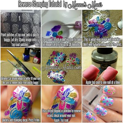 Reverse Stamping Tutorial Nail Disorders, Reverse Stamping, Stamp Inspiration, Nail Art French, Nail Stamp, Stamp Tutorial, Gel Nails Diy, Finger Nails, Stamping Nail Art