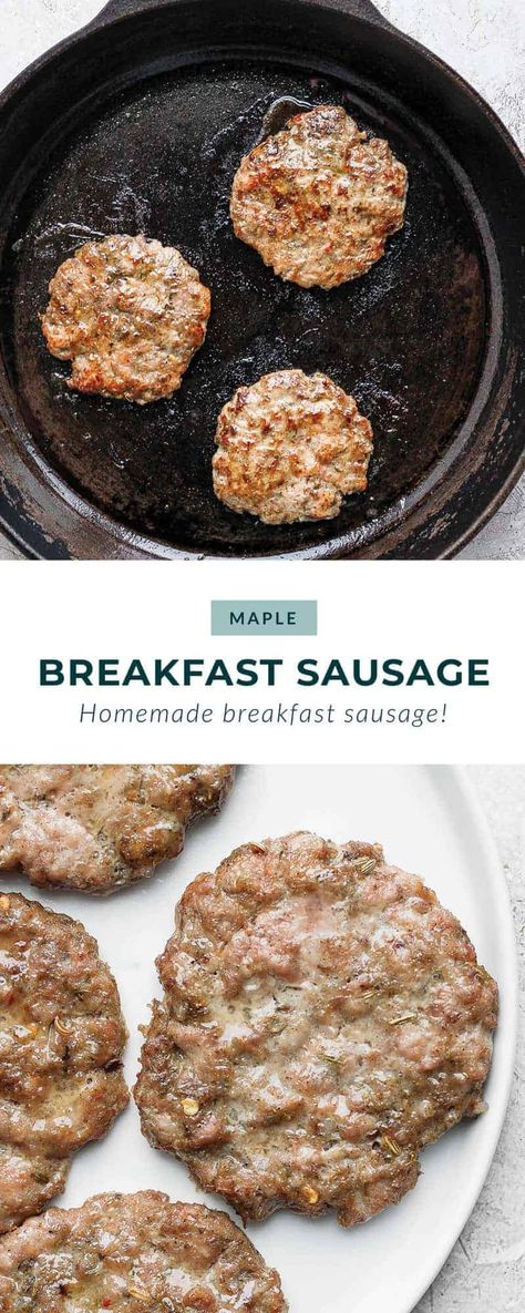 Maple Breakfast Sausage Seasoning, Maple Sausage Recipes Breakfast, How To Make Sausage Patties, Homemade Turkey Sausage Patties, Homemade Sausage Patties, Maple Breakfast Sausage Recipes, Turkey Breakfast Sausage Recipes, Breakfast Patties Recipe, Recipes With Maple Sausage