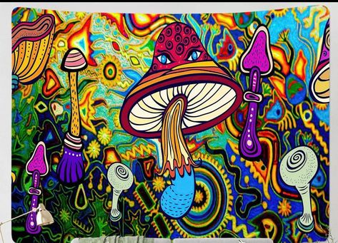 Mushroom Wallpaper, Mac Wallpaper, Trippy Wallpaper, Wallpaper Laptop, Hippie Wallpaper, Macbook Wallpaper, Printed Tapestries, Hanging Tapestry, Art Paint