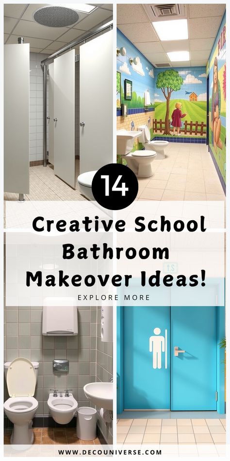 Discover 14 school bathroom ideas that bring color, cleanliness, and functionality, making the space inviting for students and staff alike. School Bathroom Decorations, School Bathroom Ideas, Winter Window Boxes, School Decoration, Stylish Tips, School Bathroom, Backyard Kids Play Area, Bathroom Decorations, Hand Washing Station