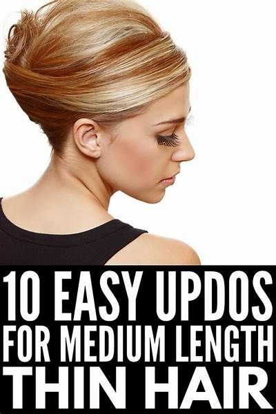 The Simple Wedding Hairstyles For Shoulder Length Hair With Simple ... Updo For Fine Medium Length Hair, Hair Comb Hairstyles Casual, Fine Hair Updo Easy, Easy Updos For Fine Hair, Updos For Fine Hair, Updos For Work, Fine Hair Updo, Medium Fine Hair, Step By Step Hair