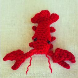 Crocheted Amigurumi Crawdad ~ WonkyWonderful.com Diy Crochet Projects, Yarn Projects, Yarn Art, Baseball Jersey, Baseball T Shirts, Crochet Animals, Amigurumi Crochet, Crochet Crafts, Diy Crochet