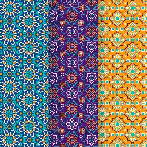 Flat design linear arabic pattern collec... | Free Vector #Freepik #freevector #arabic-patterns #arabic-wallpaper #flat-background #pattern-collection Lebanese Pattern, Arabic Wallpaper, Flat Background, Arabic Pattern, Arabic Design, Pattern Collection, Psd Files, Flat Design, Graphic Resources