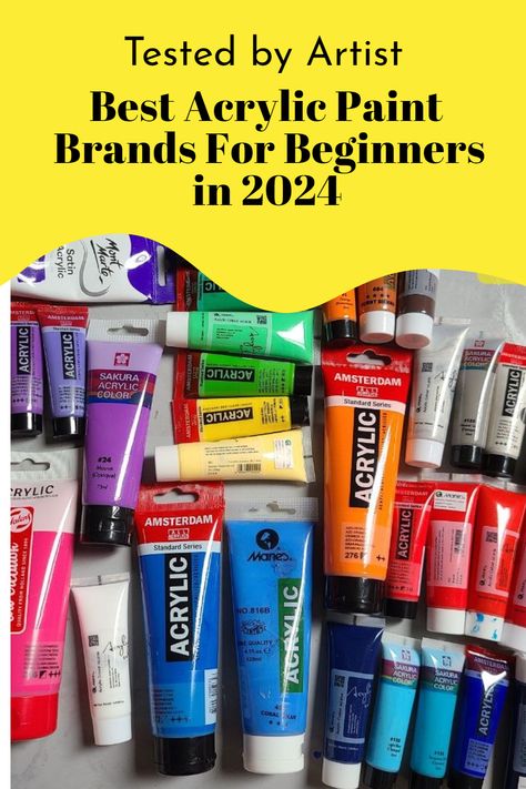 best acrylic paints for beginners Best Acrylic Paint Brand, Best Acrylic Paint, Paint For Beginners, Value Color, Painting School, Paint Color Chart, Painting Skills, Start Painting, Fairy Garden Crafts