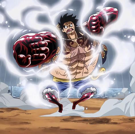 Luffy Gear 1, Luffy Gear Fourth, Icon Gear, Luffy Gear 4, Gear 4, Strong Character, Zoro One Piece, Man Wallpaper, Manga Anime One Piece