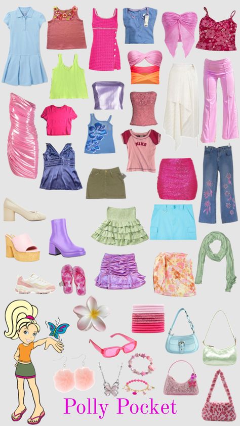 #pollypocket #polly #pollypocketcostume Polly Pocket Fashion, Polly Pocket Halloween Costume, Polly Pocket Outfit Ideas, Polly Pocket Cartoon, Polly Pocket Outfits, Polly Pocket Aesthetic Outfits, Polly Pocket Costume, Polly Pocket Aesthetic, Polly Pocket Party