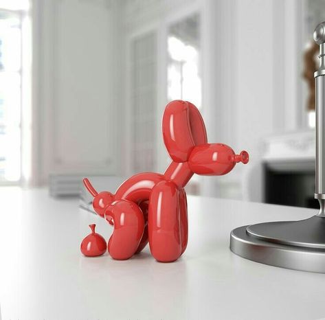 Decoration With Balloons, Balloon Dog Sculpture, Diy Keramik, Illustrations Art, Toy Art, Dog Sculpture, Dog Statue, Balloon Dog, Balloon Animals