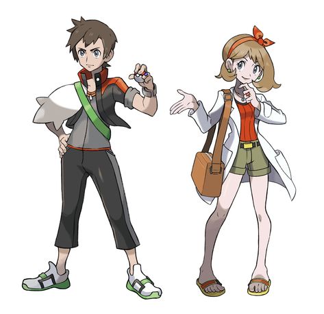 May And Brendan, Pokemon Brendan, Pokemon Trainer Outfits, Pokemon Oras, Pokemon May, May Pokemon, Pokémon Oras, Solgaleo Pokemon, Pokemon Rpg