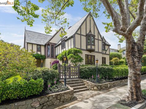 35 Muir Ave, Piedmont, CA 94610 | MLS #41024915 | Zillow Piedmont California, English Tudor, Park Playground, Carved Doors, Slate Roof, American Restaurant, Coffered Ceiling, Wood Beams, Al Fresco Dining