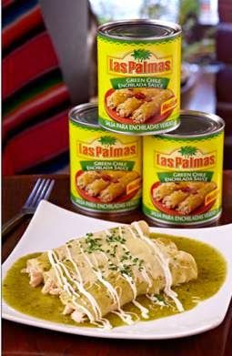 Canned Green Enchilada Sauce Recipe, Las Palmas Chicken Enchiladas, Las Palmas Green Enchilada Sauce Recipes, Green Chili Enchilada Sauce Recipe, Recipes With Green Enchilada Sauce, Enchilada Sauce Recipes, Chicken Enchiladas Green Sauce, Roast Beef Enchiladas, Making Enchiladas