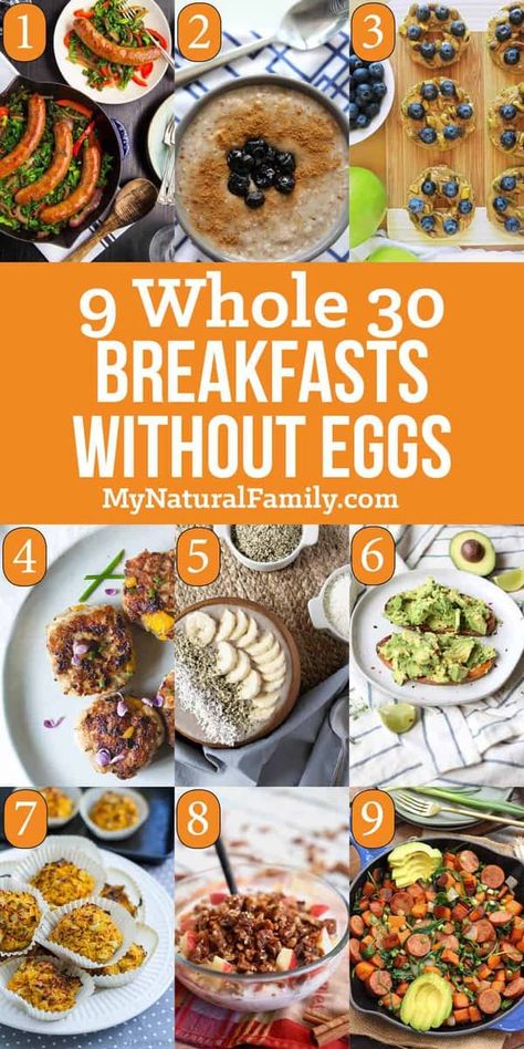 Whole30 Breakfast Without Eggs #whole30 #whole30recipes #mynaturalfamily @mynaturalfamily Breakfast Ideas Without Eggs, Eggless Breakfast, Breakfast Hash Recipes, Whole30 Breakfast Recipes, Egg Free Breakfast, Cake Courgette, Whole 30 Breakfast, Whole 30 Diet, Egg Recipes For Breakfast