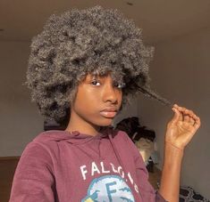 Grey Afro Hair, Dyed Afro Hair, Dyed Afro Hair 4c, Afro Hair 4c, Dyed Afro, Gray Afro, 4c Hair Care, Afro Hair Care, Hair 4c