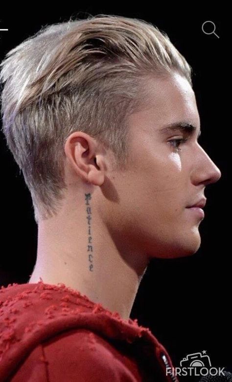 SIDE FREAKING PROFILE! Neymar Neck Tattoo, Justin Bieber Face Tattoo, Justin Bieber Face, Justin Bieber Neck Tattoo, Justin Beiber Hair, Justin Bieber Blonde, Justin Bieber Tattoos, Justin Bieber Music, Justin Bieber 2015