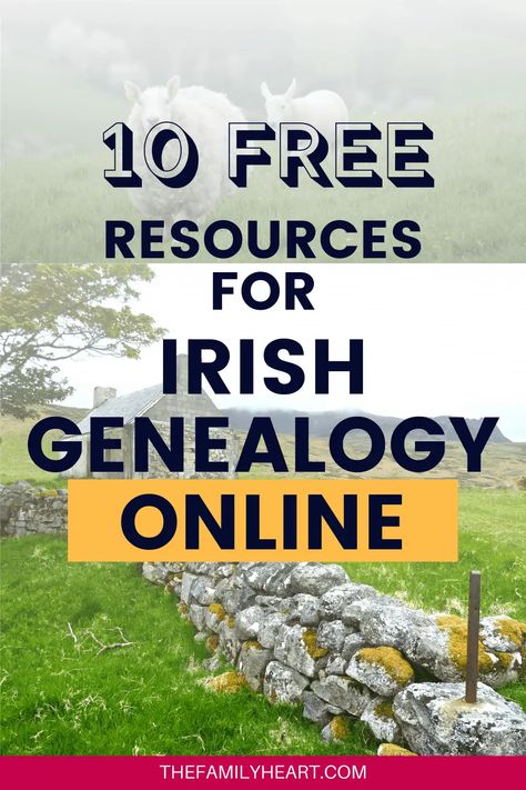 Irish genealogy research can be difficult, but it certainly isn't impossible. Jumpstart your research with these 10 free websites for Irish genealogy! Free Genealogy Records, Genealogy Ireland, Free Genealogy Sites, Ethnic Background, Genealogy Organization, Irish Genealogy, Family Tree Research, Genealogy Websites, Ancestry Family Tree