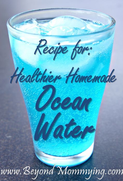 Homemade and Healthy Ocean Water Recipe - Urban Mommies Ocean Punch Recipe, Blue Ocean Mocktails, Avatar The Way Of Water Party, Sonic Ocean Water Recipe, Ocean Water Recipe, Mermaid Water Drink, Avatar Wedding, Lactation Drinks, Ocean Water Drink