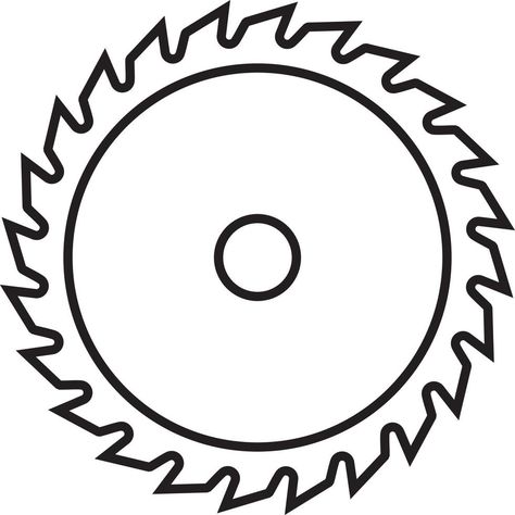 Saw Blade Art, Chop Saw, The Saw, Outline Drawing, Construction Logo, Image Downloads, Vector Free Download, Outline Drawings, Time Machine