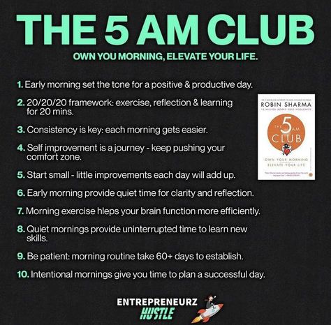 5 A.m. Club, The 5am Club Book Quotes, 6 Am Club, The 5 Am Club Book, Upgrade Life, 5 Am, The 5 Am Club, 5 Am Club, 5am Club