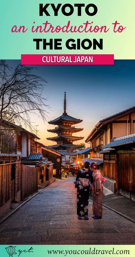 Want to spot the elussive geiahs in Kyoto? Head over to Gio, the best entertainment quarter in the city. Gion Kyoto, Kyoto Travel Guide, Kyoto Japan Travel, Japan Itinerary, Kyoto Travel, Japan Travel Guide, Travel Destinations Asia, Asia Travel Guide, Visit Japan