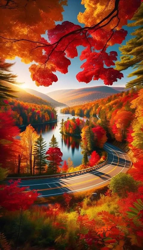 Fall Photography Nature Autumn Beautiful, Fall Foliage Vermont, Vermont Fall Foliage, America Flag Wallpaper, Beautiful Paintings Of Nature, Seasonal Photography, Drawing Borders, Fall Photography Nature, Vermont Fall