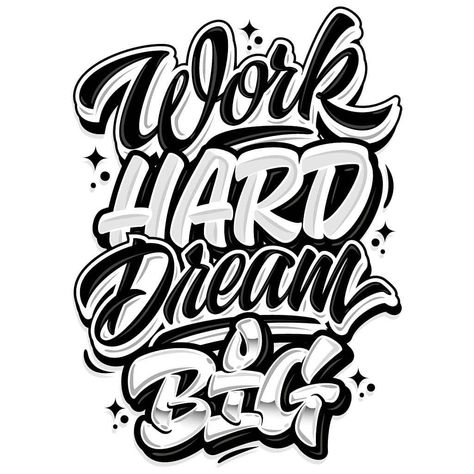 Kirill Richert on Instagram: “Hey. Quick practice for yourself.  nothing special. "Work hard dream big"  #lettering #letteringlogo #logo #design #designlogo #script…” Bold Tattoo Fonts, Dream Big Tattoo, Hustle Tattoo, Savage Logo, Black Logo Design, Art Slogans, Bold Tattoo, Tattoo Font For Men, Work Hard Dream Big