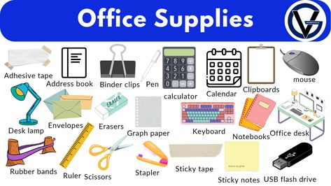 Office Supplies List, Startup Office, Productive Work, Staplers, Office Stationary, Book Binder, Essentials List, Tape Dispenser, Office Items