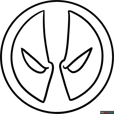 Free Deadpool Logo Coloring Page for Kids Marvel Coloring Pages, Hulk Coloring Pages, Deadpool Drawing, Avengers Coloring Pages, Deadpool Logo, Superhero Coloring Pages, Avengers Coloring, Free Printable Coloring Sheets, Marvel Coloring