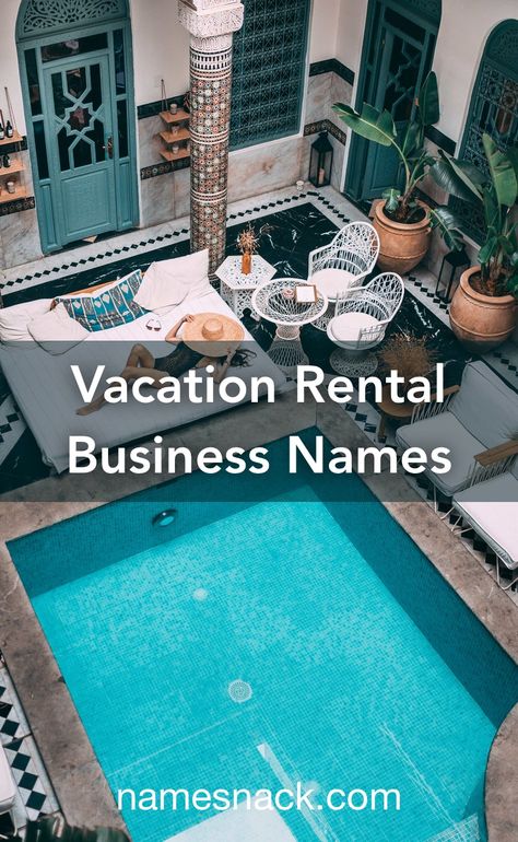 Air Bnb Names, Air Bnb Name Ideas, Unique Resort Name Ideas, Property Names Ideas, Apartment Names Ideas, Villa Names Ideas, Resort Names Ideas, Vacation Rental Business, Bungalow Hotel