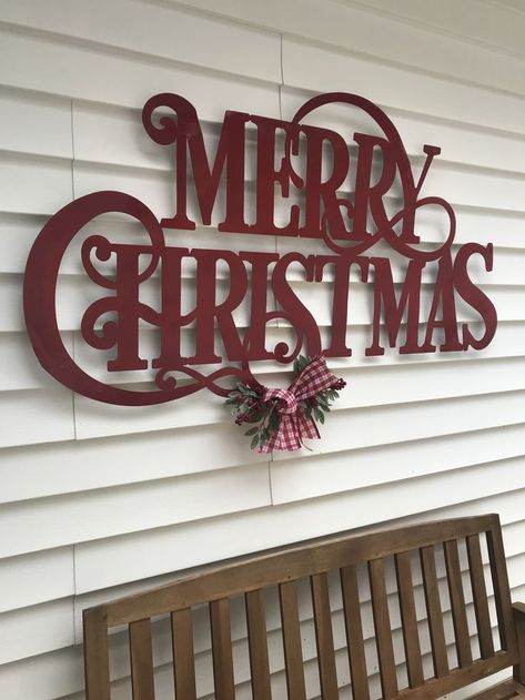 Hobby Lobby Christmas, Christmas Porch Decor, Merry Christmas Sign, Candy Apple Red, Apple Red, Christmas Porch, Candy Apple, Christmas Sign, Fireplace Mantel