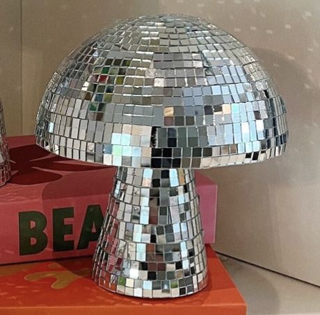 Mushroom Apartment, Mushroom Disco Ball, Mushroom Business, Disco Mushroom, To The Disco, Mushroom Lamp, My Team, Lamp Decor, College Dorm