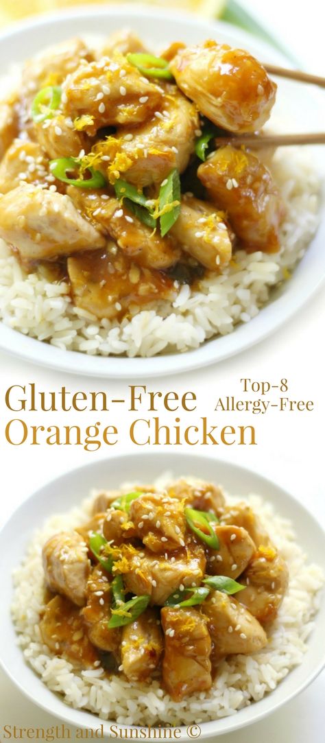 Gluten Free Orange Chicken Recipe, Gluten Free Orange Chicken, Allergen Free Recipes, Orange Chicken Recipe, Favorite Dinner, Orange Sauce, Easy Chinese, Allergy Free Recipes, Allergy Friendly Recipes