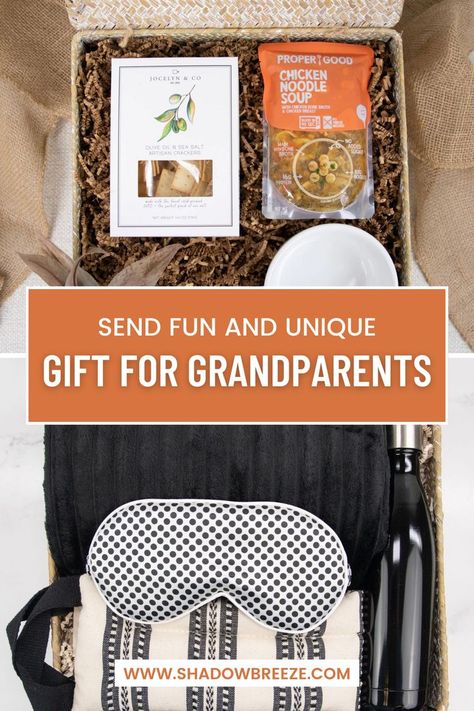 Whether it's a national grandparents day gift or you are searching for a thank you gift for grandparents - we have you covered with unique grandparents gift ideas that are memorable, useful, and stand out. The perfect unique gifts for every occassion and every grandparent. #ShadowBreeze #grandparentsgifts Gift Baskets For Grandparents, Drink Gift Basket, Grandparents Gift Ideas, Grandparents Day Gift Ideas, Engraved Beer Mugs, Gift Ideas To Make, National Grandparents Day, Food And Snacks, Grandparents Day Gifts