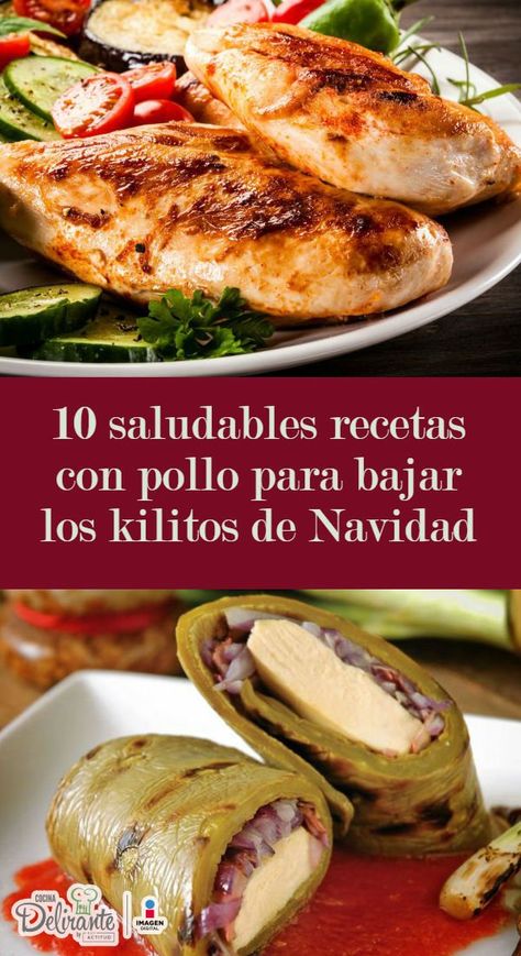 recetas light con pollo | CocinaDelirante Deli Food, God Mat, Healthy Low Carb Recipes, Healthy Cooking, Chicken Dinner, Workout Food, Mexican Food Recipes, Love Food, Diet Recipes