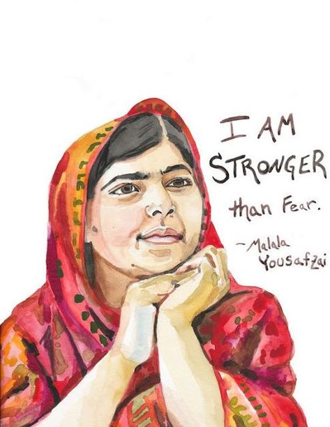 Best Quotes of the World: I am Stronger than Fear - Malala Yousafzai Malala Yousafzai, Beth Moore, Intersectional Feminism, Life Quotes Love, Womens March, Womens History Month, Strong Women Quotes, Women In History, Womens Rights