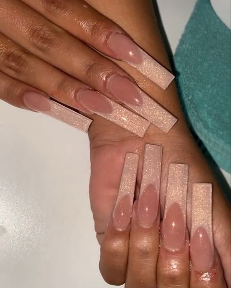 Champagne Nails, Aqua Nails, Tapered Square Nails, Airbrush Nails, Ombre Acrylic Nails, Classy Acrylic Nails, Long Acrylic Nails Coffin, Glam Nails, Short Acrylic Nails Designs