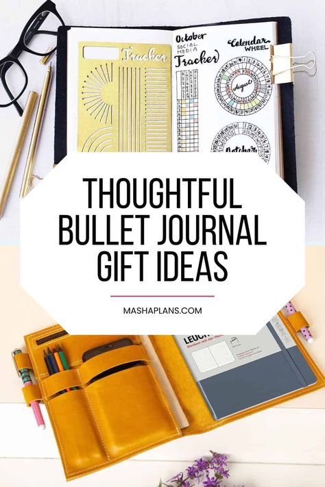 Looking for the perfect gift for the bullet journal enthusiast in your life? Explore our thoughtful bullet journal gift guide featuring essential bullet journal supplies and beautifully curated bullet journal stationery. From top-rated pens to must-have stickers, this bullet journal gift list has everything they'll love. Click now to get personalized recommendations and find the ideal gift! Personalized Journal Ideas, Bullet Journal Gift List, Journal Gift Ideas, Bullet Journal Collections, Social Media Tracker, Bullet Journal Accessories, Bullet Journal Supplies, Journal Accessories, Bullet Journal Ideas Templates