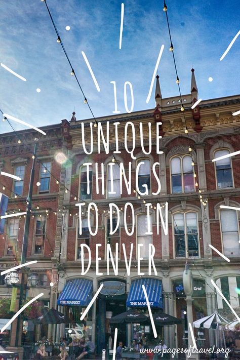 Check out these top 10 unique things to do in Denver, Colorado. As in any city there are many remarkable things to do while visiting here! http://www.pagesoftravel.org Things To Do In Denver, Denver Travel, Visit Denver, Colorado Living, Explore Colorado, Colorado Adventures, Colorado Vacation, Colorado Travel, Pikes Peak