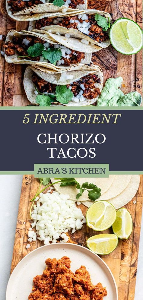 Discover the Ultimate Chorizo Street Tacos recipe – a mouthwatering fusion of savory, spicy chorizo, zesty spices, and fresh ingredients. Get ready to elevate your Taco Tuesdays with these simple and delectable homemade chorizo tacos. Chorizo Street Tacos Recipe, Soy Chorizo Tacos, Chorizo Street Tacos, Soyrizo Tacos, Street Tacos Recipe, Vegetable Tacos, Homemade Chorizo, Street Taco Recipe, Chorizo Tacos